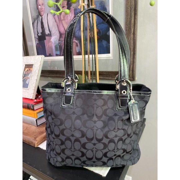 Coach Handbags - NEW Coach Soho Signature Monogram Tote Black